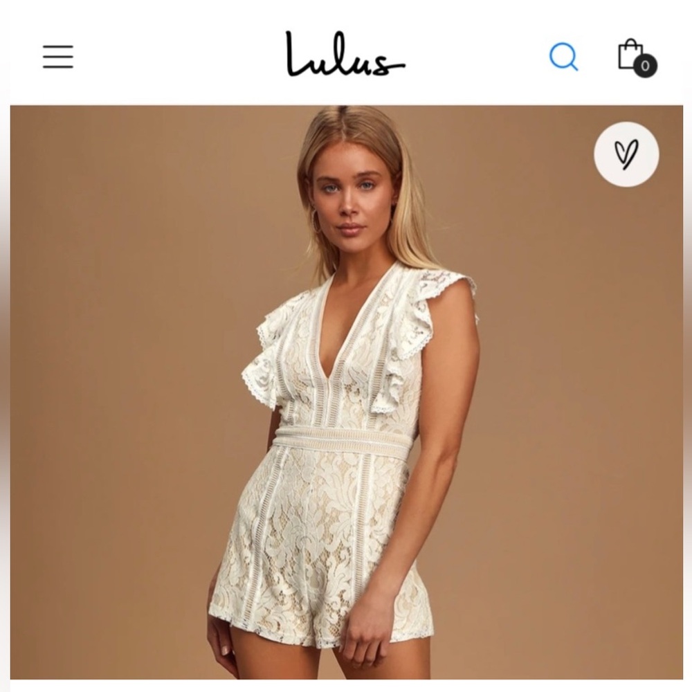 All The Attraction Bridal Romper M